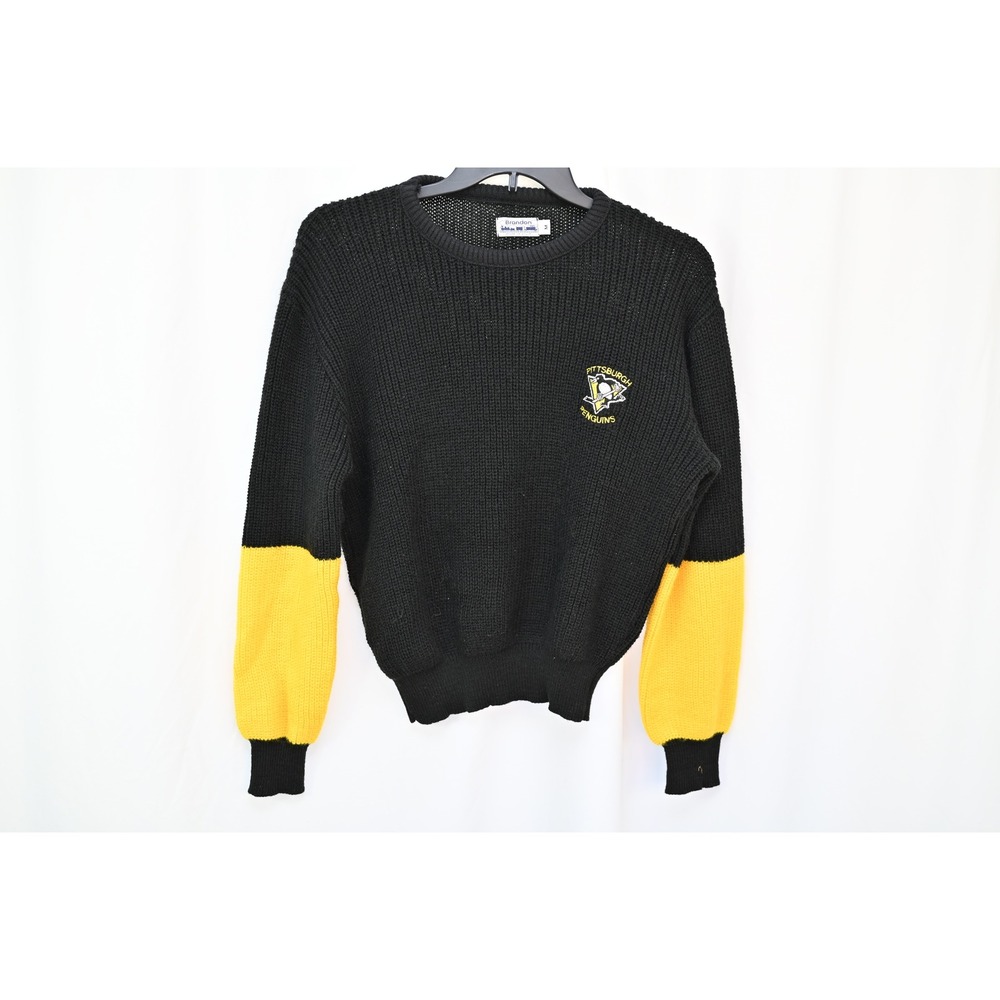 Rare Vintage Brandon Pittsburgh Penguins Sweater Made in USA NHL Medium
